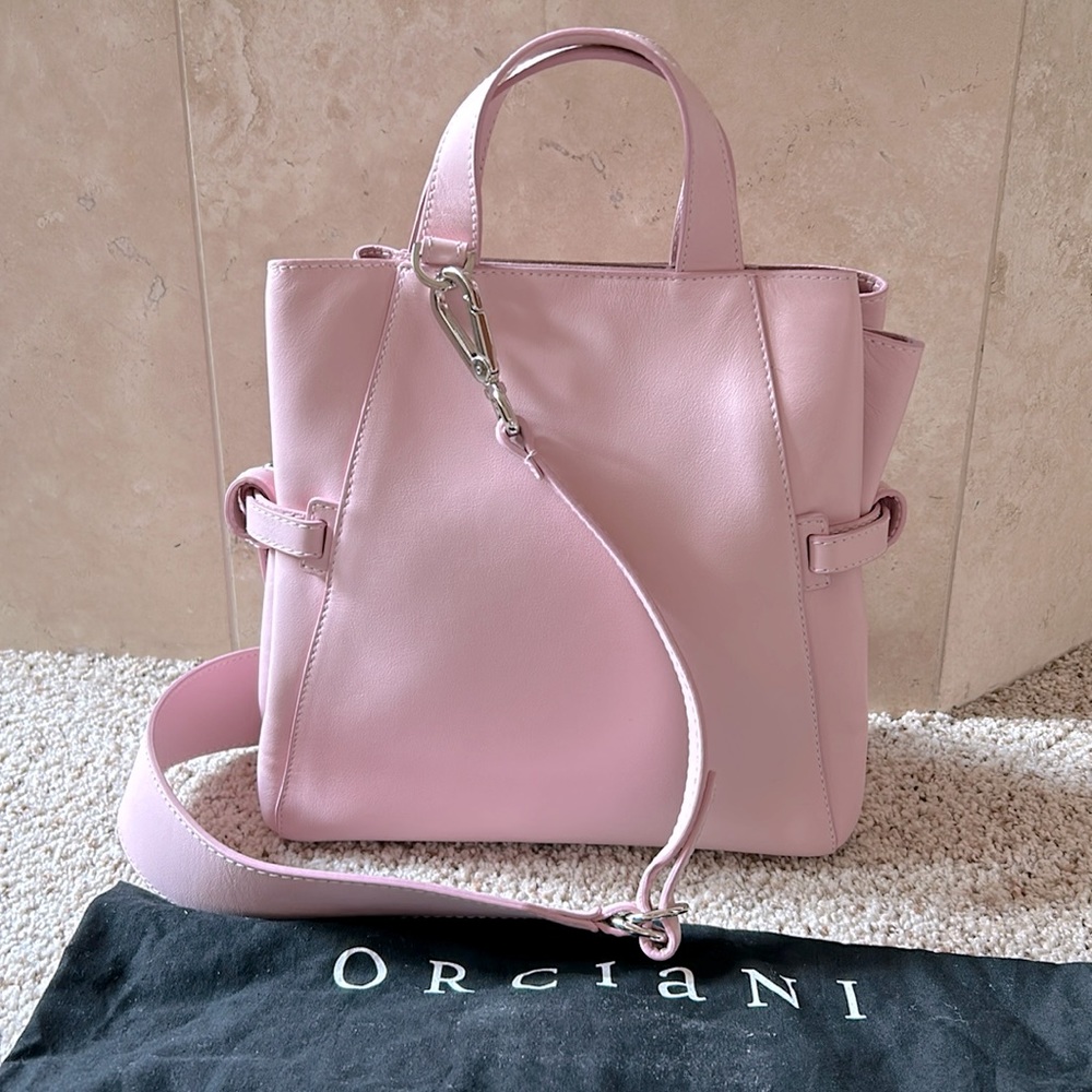 Orciani Fan Leather Handbag